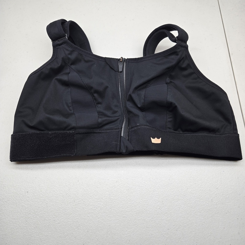 Shefit Women‎ Sports Bra 2Luxe Black Wireless Strap Adjustable Front Closure